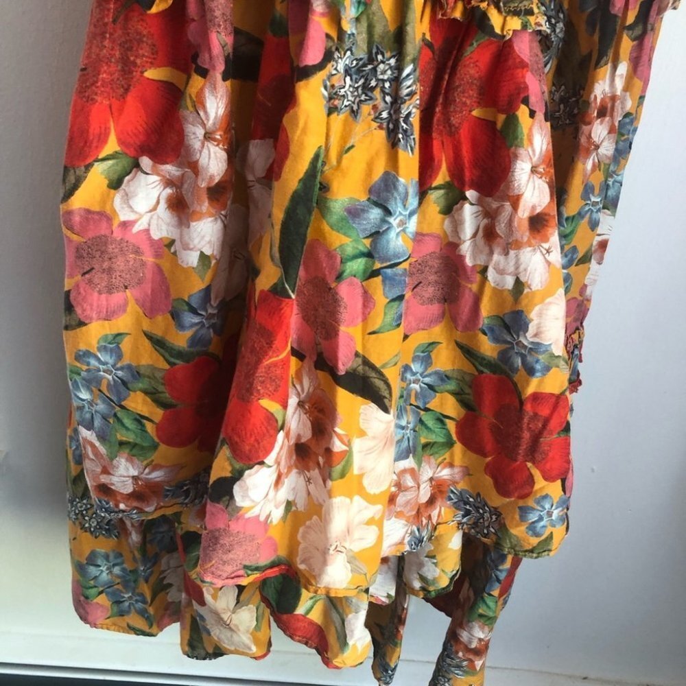 Nicholas Size 16 Smocked Floral Tiered Smocked Adjustable Strap Dress - Picture 6 of 12